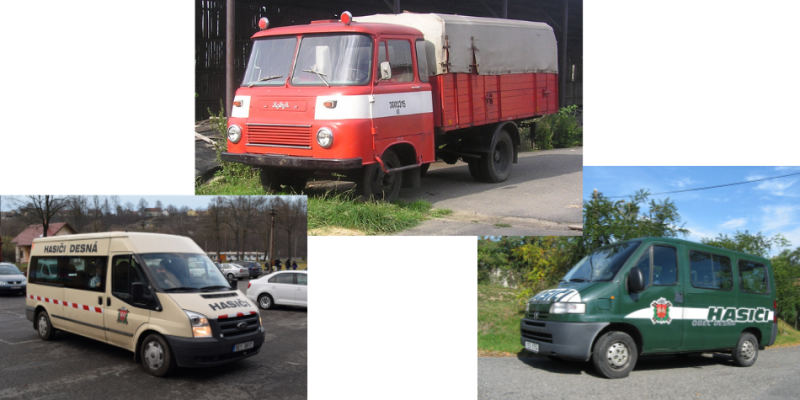 Požární automobily SDH Desná